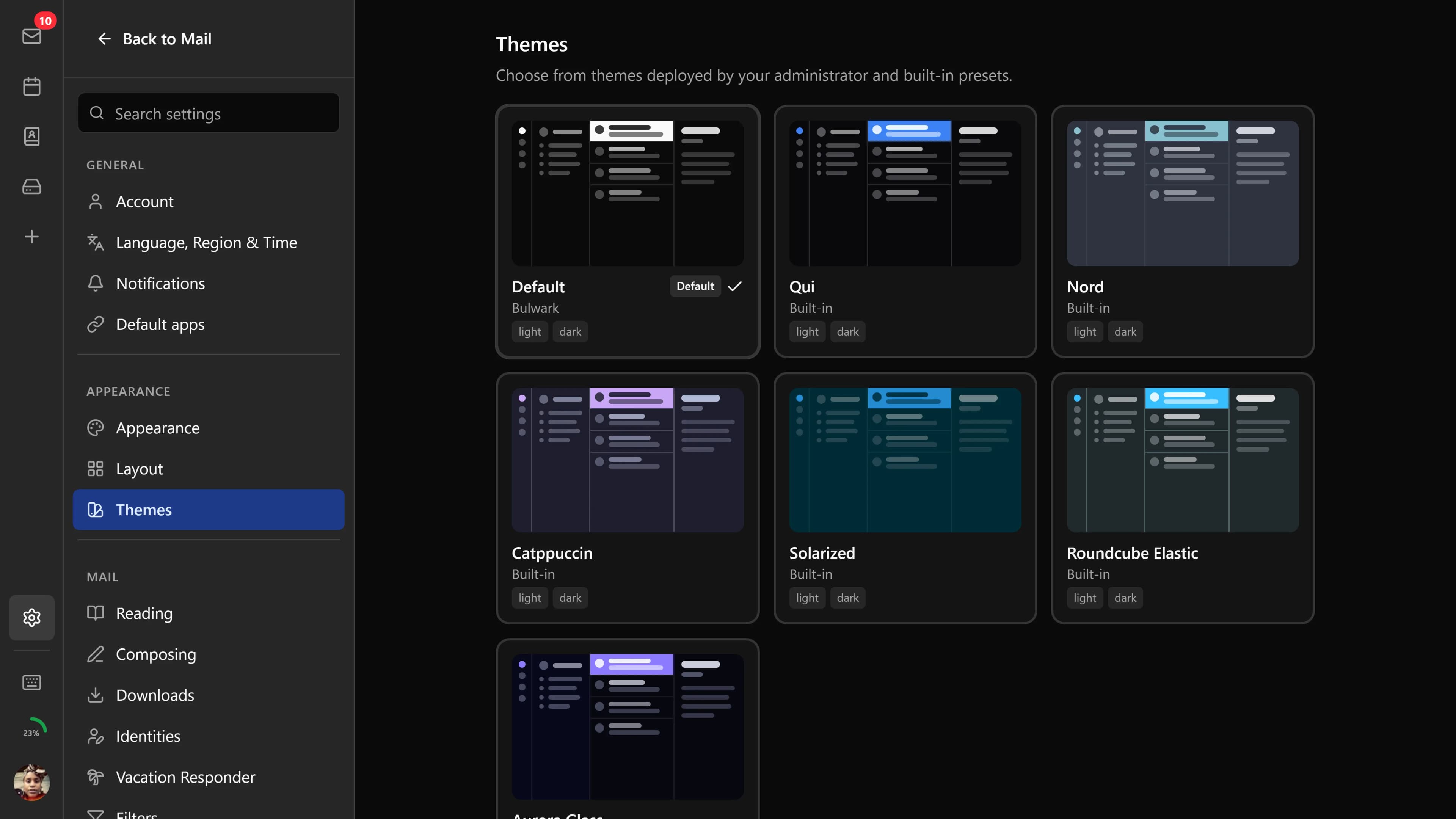 Themes · pick one or write your own