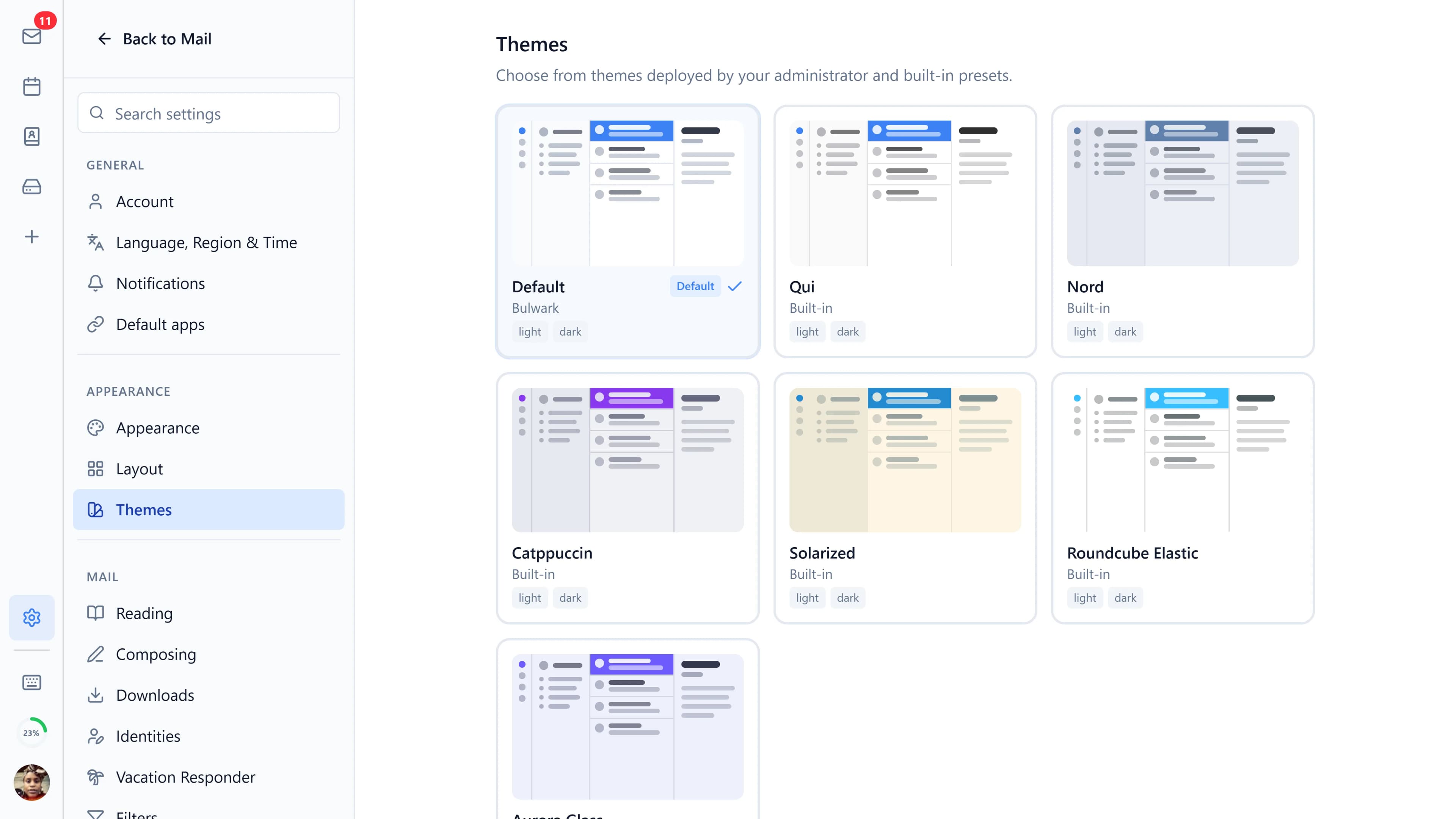 Themes · pick one or write your own