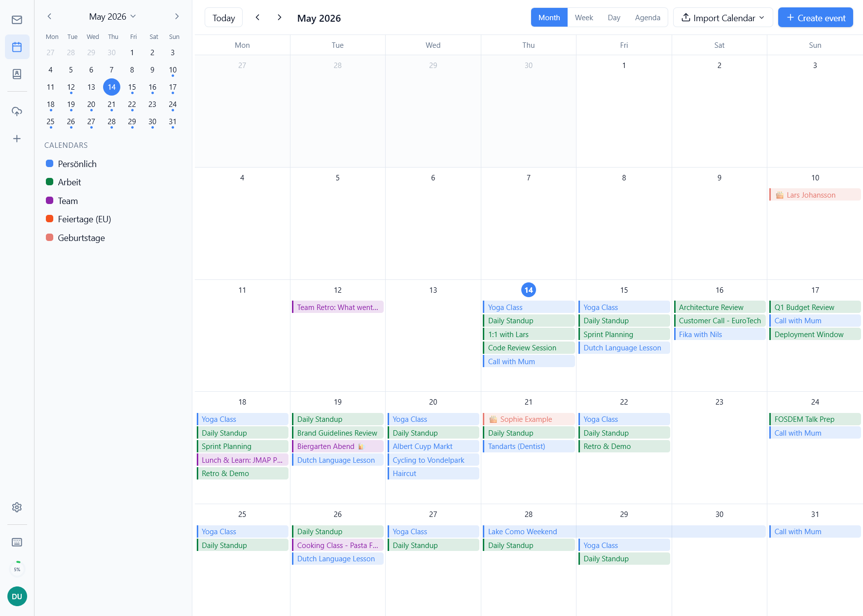 Bulwark calendar month view